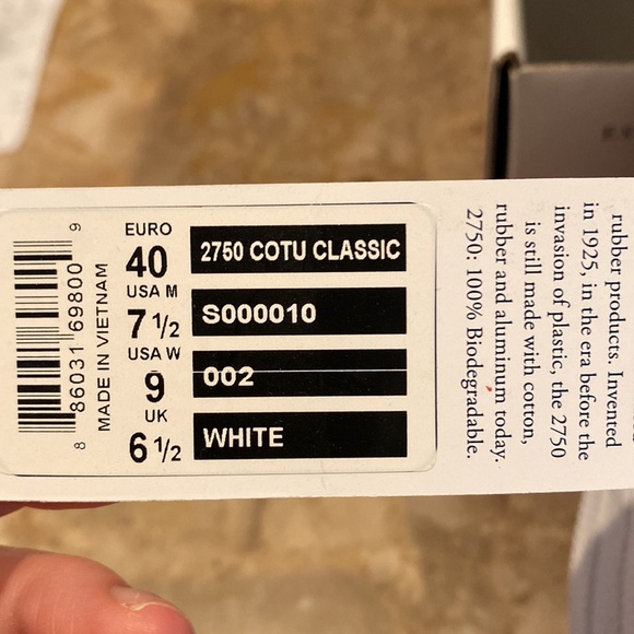 White Superga 2750 COTU CLASSIC. Brand new in box Womens 9 - Picture 4 of 7